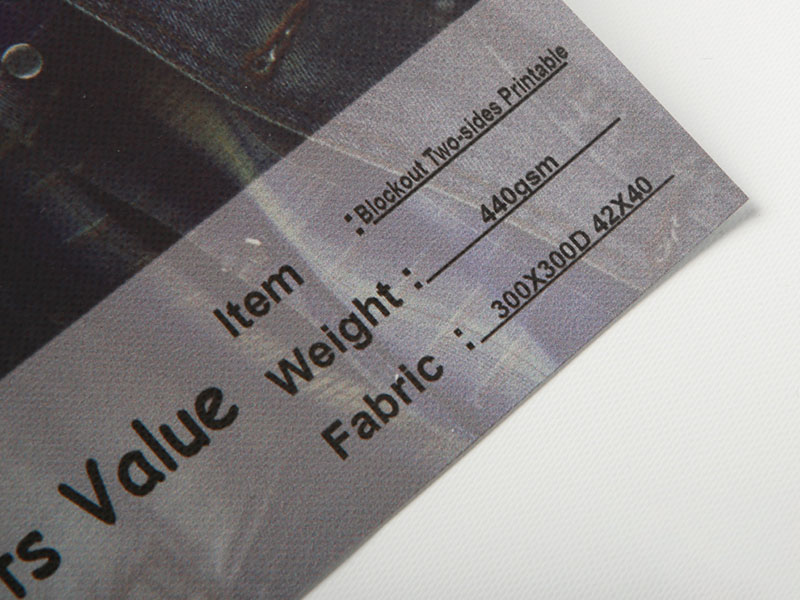 440 г/м2 Двусторонняя затемняющая ПВХ-пленка для печати